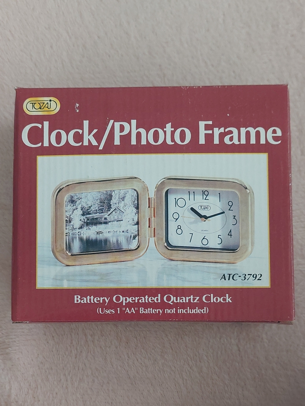 TOZAJ Cloxk/Photo Frame Quartz Desk/Travel Clock NIB